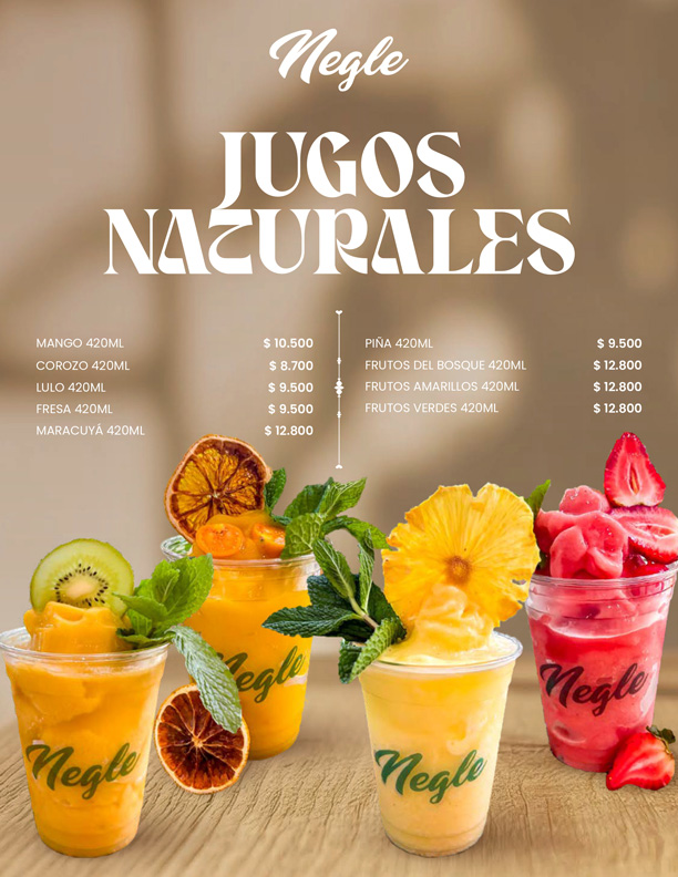 Carta Bebidas Frías - Página 2